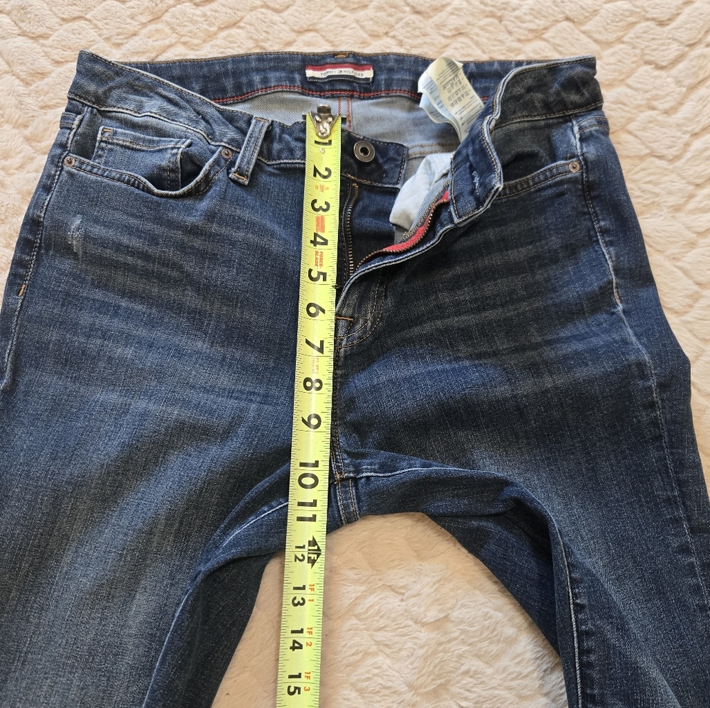Tommy Hilfiger Flare Whiskered and Faded Jeans, Size 10 - Picture 5 of 7